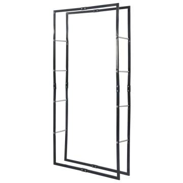 Firewood Rack Black 100x25x200 cm Steel