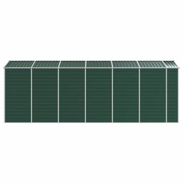 Garden Shed Green 191x555x198 cm Galvanised Steel