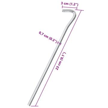 Tent Pegs 50 pcs 23 cm Ø7 mm Galvanised Steel