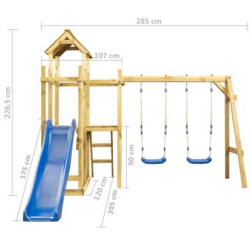 Outdoor Playset 285x305x226.5 cm Impregnated Wood Pine