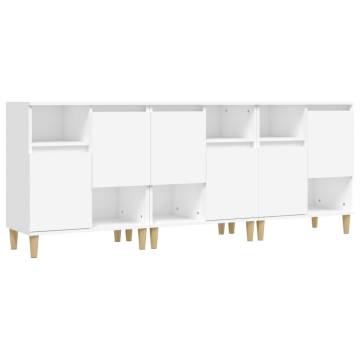 Sideboards 3 pcs White 60x35x70 cm Engineered Wood