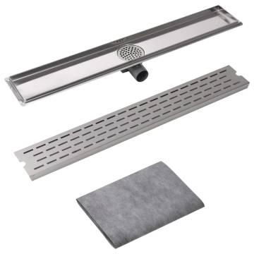 Linear Shower Drain Line 830x140 mm Stainless Steel