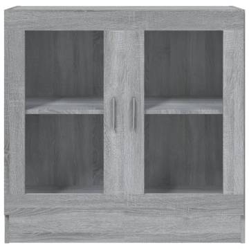 Vitrine Cabinet Grey Sonoma 82.5x30.5x80 cm Engineered Wood