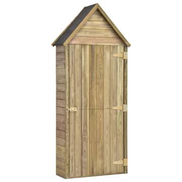 Garden Tool Shed with Door 69.5x32x178 cm Impregnated Pinewood