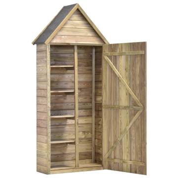 Garden Tool Shed with Door 69.5x32x178 cm Impregnated Pinewood