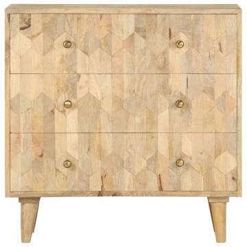 Drawer Cabinet 75x35x75 cm Solid Mango Wood