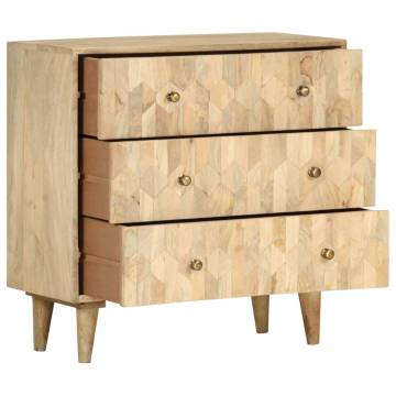 Drawer Cabinet 75x35x75 cm Solid Mango Wood