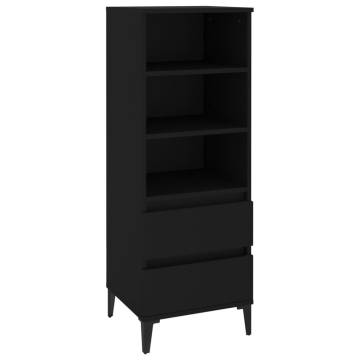 Highboard Black 40x36x110 cm Engineered Wood