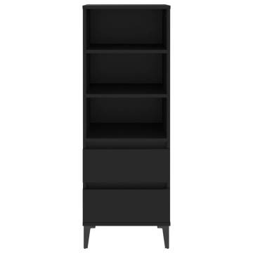 Highboard Black 40x36x110 cm Engineered Wood