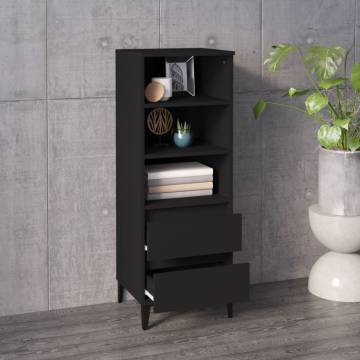 Highboard Black 40x36x110 cm Engineered Wood