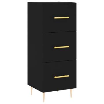 Highboard Black 34.5x34x180 cm Engineered Wood