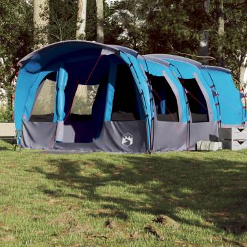 Family Tent Tunnel 8-Person Blue Waterproof