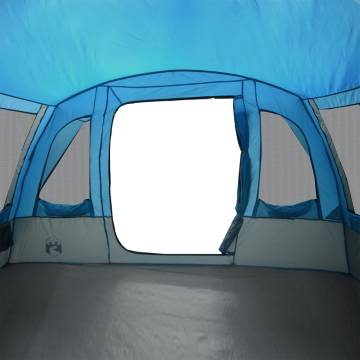 Family Tent Tunnel 8-Person Blue Waterproof