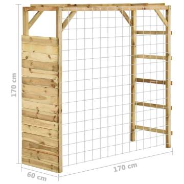 Cimbing Frame with Football Goal 170x60x170 cm Impregnated Pinewood