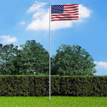 US Flag and Pole Aluminium 6 m