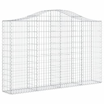 Arched Gabion Baskets 12 pcs 200x30x120140 cm Galvanised Iron