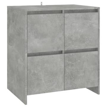 2 Piece Sideboard Concrete Grey Engineered Wood