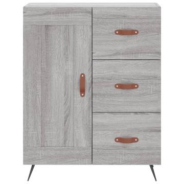 Highboard Grey Sonoma 69.5x34x180 cm Engineered Wood