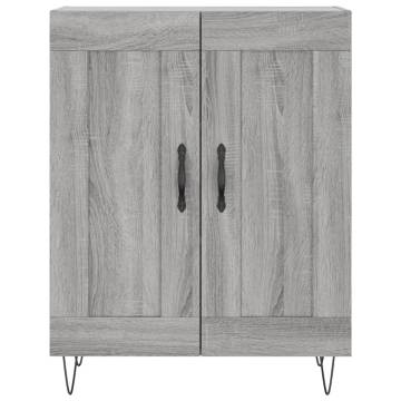 Highboard Grey Sonoma 69.5x34x180 cm Engineered Wood