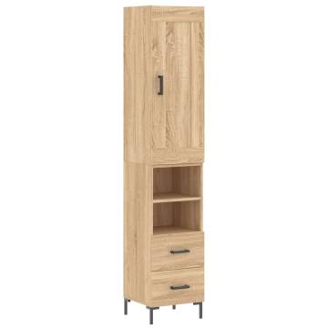 Highboard Sonoma Oak 34.5x34x180 cm Engineered Wood