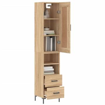 Highboard Sonoma Oak 34.5x34x180 cm Engineered Wood