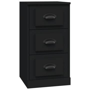 Sideboards 3 pcs Black Engineered Wood