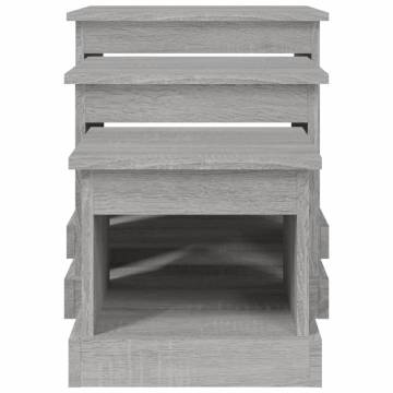 Coffee Tables 3 pcs Grey Sonoma Engineered Wood