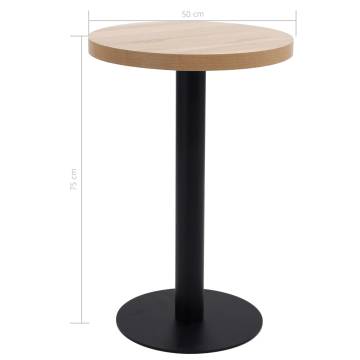 Bistro Table Light Brown 50 cm MDF