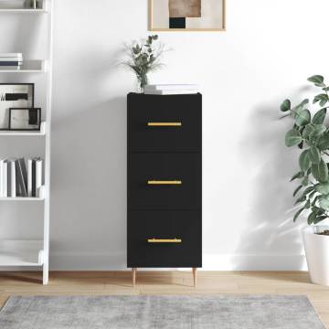 Sideboard Black 34.5x34x90 cm Engineered Wood