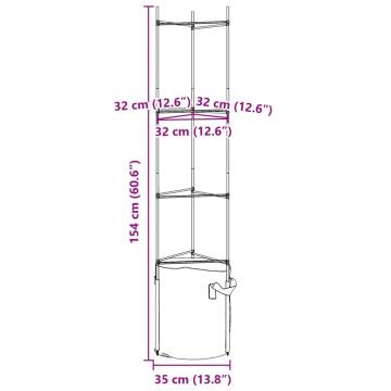 Tomato Cages with Plant Bags 8 pcs 154 cm Steel and PP