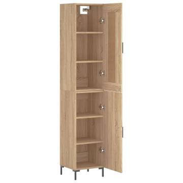 Highboard Sonoma Oak 34.5x34x180 cm Engineered Wood