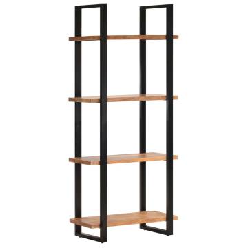 4-Tier Bookcase 80x40x180 cm Solid Acacia Wood