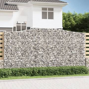 Arched Gabion Baskets 3 pcs 400x50x200220 cm Galvanised Iron