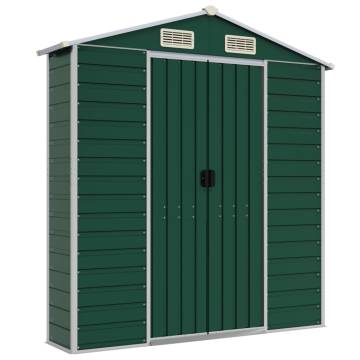 Garden Shed Green 191x980x198 cm Galvanised Steel