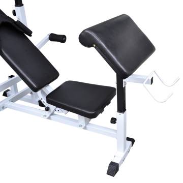 Weight Bench with Weight Rack, Barbell and Dumbbell Set 120 kg