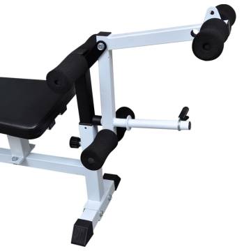 Weight Bench with Weight Rack, Barbell and Dumbbell Set 120 kg