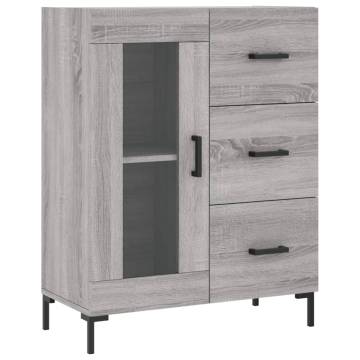 Highboard Grey Sonoma 69.5x34x180 cm Engineered Wood