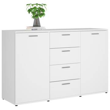 Sideboard White 120x35.5x75 cm Engineered Wood