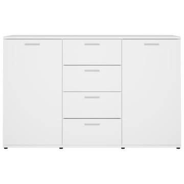 Sideboard White 120x35.5x75 cm Engineered Wood