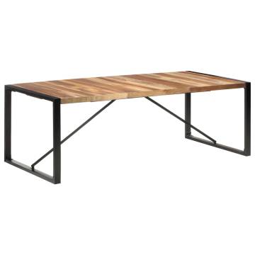 Dining Table 220x100x75 cm Solid Wood with Sheesham Finish