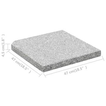 Umbrella Weight Plates 4 pcs Grey Granite Square 100 kg