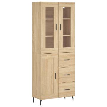 Highboard Sonoma Oak 69.5x34x180 cm Engineered Wood