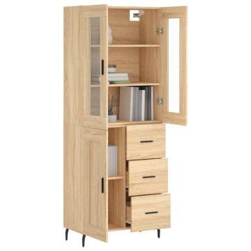 Highboard Sonoma Oak 69.5x34x180 cm Engineered Wood