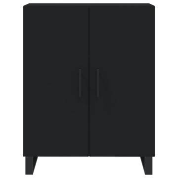 Highboard Black 69.5x34x180 cm Engineered Wood