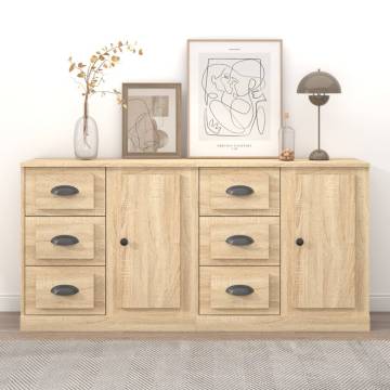 Sideboards 2 pcs Sonoma Oak Engineered Wood