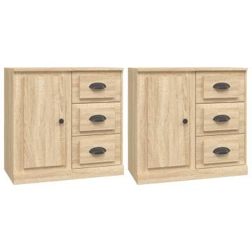 Sideboards 2 pcs Sonoma Oak Engineered Wood