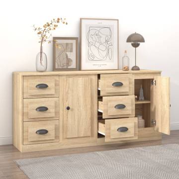 Sideboards 2 pcs Sonoma Oak Engineered Wood