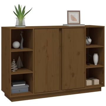 Sideboard Honey Brown 120x35x80 cm Solid Wood Pine