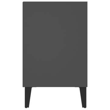 TV Cabinet with Metal Legs Grey 103.5x30x50 cm