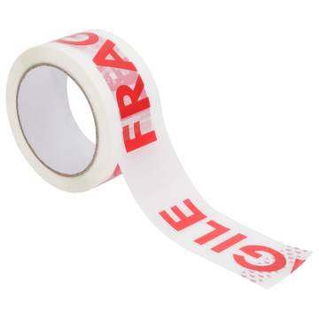 Packaging Tape 12 pcs FRAGILE Printed White 48 mm x 66 m